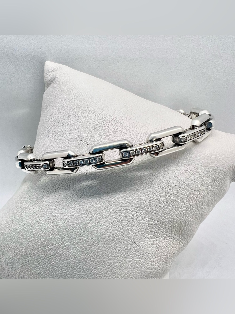 David Yurman Stax Link Bracelet with Pavé Diamonds - Picture 11 of 14